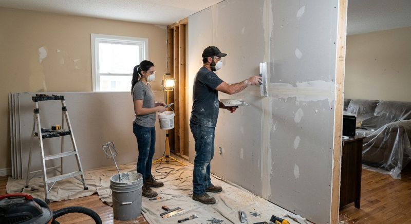 House Drywall Installation in Overland Park, KS